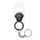 Porte-clé Décapsuleur Labradoodle Chien noir (Dos)