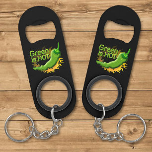Porte-clé Décapsuleur Le vert est CHAUD