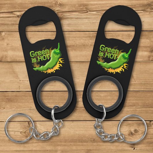 Porte-clé Décapsuleur Le vert est CHAUD