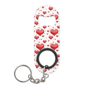 Porte-clé Décapsuleur Les Coeurs rouges qui se sont effondrés (vous choi