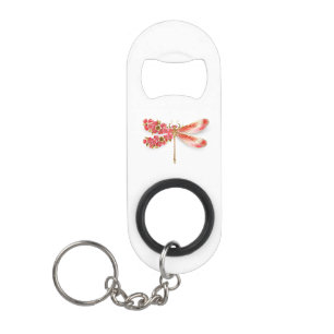 Porte-clé Décapsuleur libellule de fleurs avec sakura de bijoux
