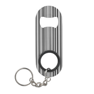 Porte-clé Décapsuleur Lignes noires et blanches