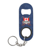 Porte-clé Décapsuleur Logo de hockey sur drapeau du Canada (Devant)