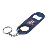 Porte-clé Décapsuleur Logo de hockey sur drapeau du Canada (Devant Angle)