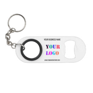 Porte-clé Décapsuleur Logo de l'entreprise personnalisée et texte person
