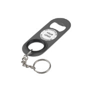 Porte-clé Décapsuleur Logo d'entreprise et Porte - clé texte Bottle Open (angle arrière)