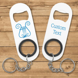 Porte-clé Décapsuleur Lyre Bleue