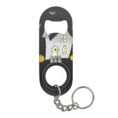 Porte-clé Décapsuleur Maison d'Halloween, Chats noirs, Chats, Chauves-so (Dos)