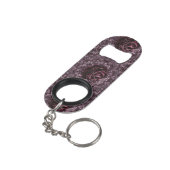 Porte-clé Décapsuleur Mandala de rose  (angle arrière)