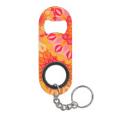 Porte-clé Décapsuleur Mandala superposé orange rose jaune (Dos)