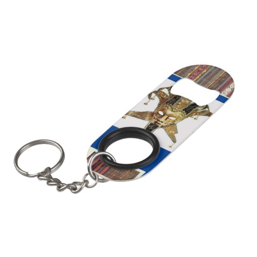 Porte-clé Décapsuleur "Masques guatémaltèques" Ouverture de bouteille en (Devant Angle)