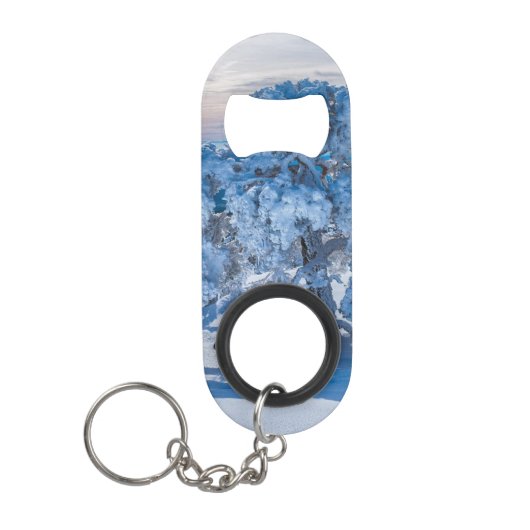 Porte-clé Décapsuleur matin d'hiver en champ (Devant)