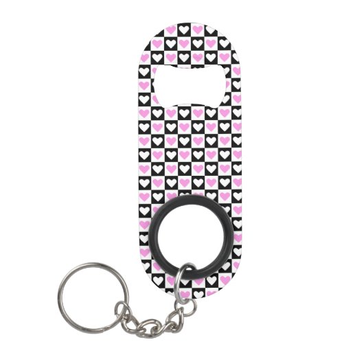 Porte-clé Décapsuleur Mazipoodles Coeurs Abstraction Pink 2 (Devant)