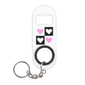 Porte-clé Décapsuleur Mazipoodles Coeurs Résumé Rose (Devant)