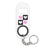 Porte-clé Décapsuleur Mazipoodles Coeurs Résumé Rose (Dos)