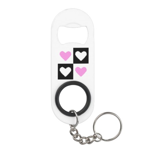 Porte-clé Décapsuleur Mazipoodles Coeurs Résumé Rose (Dos)