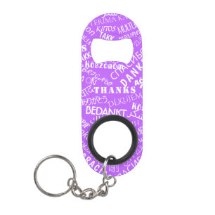 Porte-clé Décapsuleur Merci Porte - clé Bottle Opener Multi Language