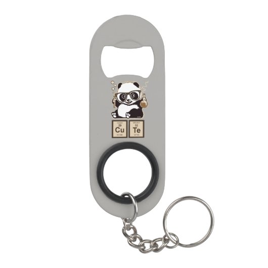 Porte-clé Décapsuleur Mignon découvert par panda de chimie (Dos)