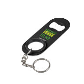 PORTE-CLÉ DÉCAPSULEUR MODÈLE DE TEXTE D'IMAGE NOIRE SIMPLE ET MODERNE (angle arrière)