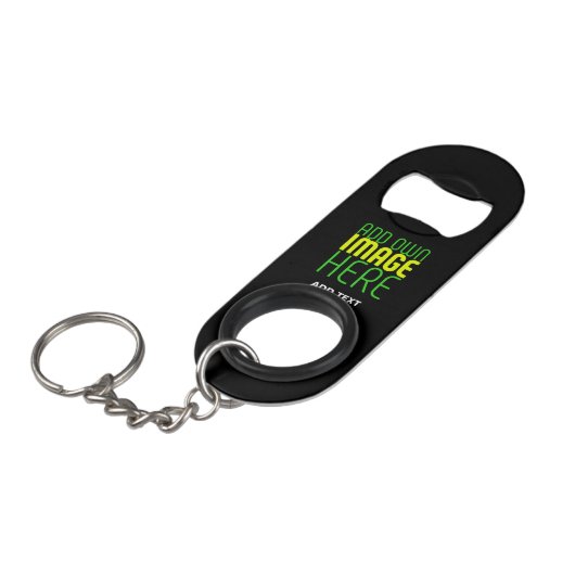PORTE-CLÉ DÉCAPSULEUR MODÈLE DE TEXTE D'IMAGE NOIRE SIMPLE ET MODERNE (Devant Angle)