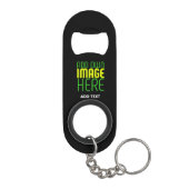 PORTE-CLÉ DÉCAPSULEUR MODÈLE DE TEXTE D'IMAGE NOIRE SIMPLE ET MODERNE (Dos)