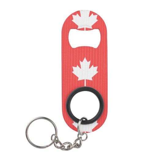 Porte-clé Décapsuleur Modèle Knit Maple Leaf Tricot Motif (Devant)