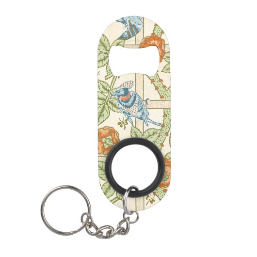Porte-clé Décapsuleur Modèle sans couture de treillis de William Morris (Devant)