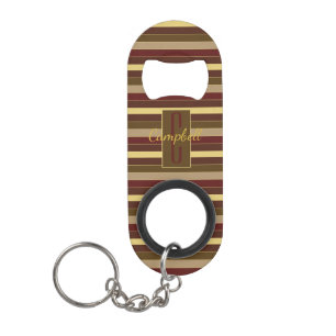 PORTE-CLÉ DÉCAPSULEUR MONOGRAMME BROWN OR HORIZONTAL STRIPE