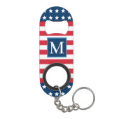 Porte-clé Décapsuleur Monogramme Initial Américain Rouge Blanc Bleu Pers (Dos)
