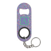 Porte-clé Décapsuleur Monogramme personnalisé Conception de verre vert p (Dos)