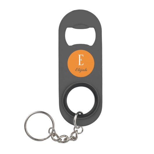 Porte-clé Décapsuleur monogramme Twilight nom customisé et initiale (Devant)