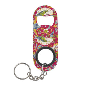 Porte-clé Décapsuleur Morris Red Arrière - plan Strawberry Thief Motif