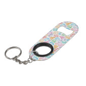 Porte-clé Décapsuleur Motif 2 d'aliments de préparation rapide (Devant Angle)