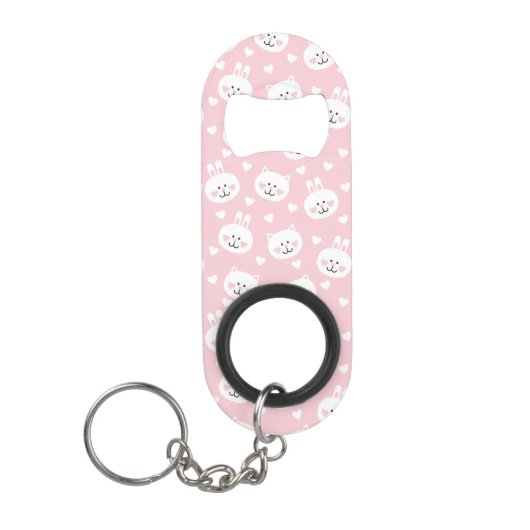 Porte-clé Décapsuleur Motif 2 d'amour (Devant)