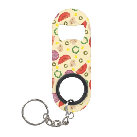 Porte-clé Décapsuleur Motif 2 de pizza (Devant)