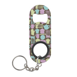 Porte-clé Décapsuleur Motif 2 d'ustensiles de cuisine
