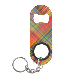 Porte-clé Décapsuleur Motif à carreaux kriss kross coloré