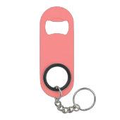 Porte-clé Décapsuleur  motif à fleurs roses  (Dos)