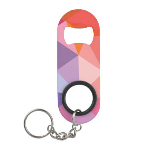 Porte-clé Décapsuleur Motif abstrait coloré de triangle