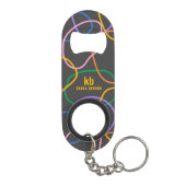 Porte-clé Décapsuleur Motif Abstrait coloré Wavy Lines (Dos)
