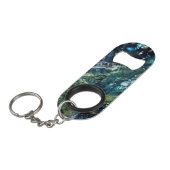 Porte-clé Décapsuleur Motif abstrait contemporain. (Devant Angle)