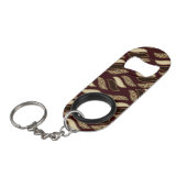 Porte-clé Décapsuleur Motif africain de peau de guépard (Devant Angle)