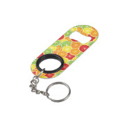 Porte-clé Décapsuleur Motif avec des agrumes (angle arrière)