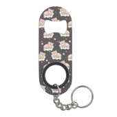 Porte-clé Décapsuleur motif avec le petit sommeil d'ours (Dos)