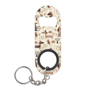 Porte-clé Décapsuleur motif avec les chiens mignons