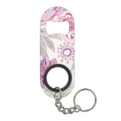 Porte-clé Décapsuleur Motif avec les fleurs roses (Dos)