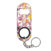 Porte-clé Décapsuleur Motif blanc rayé tacheté (Dos)