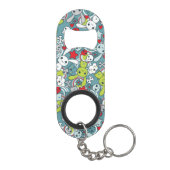 Porte-clé Décapsuleur motif bleu de kawaii (Dos)