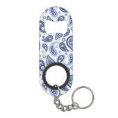 Porte-clé Décapsuleur Motif Blue Paisley (Dos)