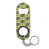 Porte-clé Décapsuleur motif Carré d'illusion 3D (Dos)